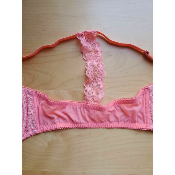 VS VICTORIA'S SECRET Dream Angels Sequin Racerback Unlined Demi Baste BRA 34DD - Picture 6 of 9